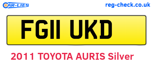 FG11UKD are the vehicle registration plates.