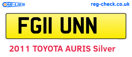 FG11UNN are the vehicle registration plates.