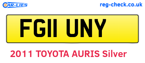 FG11UNY are the vehicle registration plates.