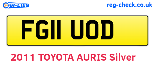 FG11UOD are the vehicle registration plates.