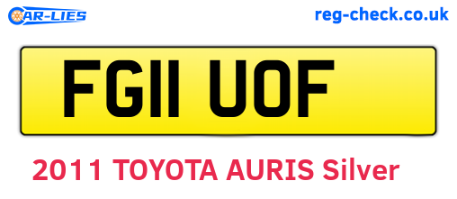 FG11UOF are the vehicle registration plates.