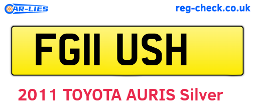 FG11USH are the vehicle registration plates.