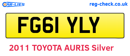 FG61YLY are the vehicle registration plates.