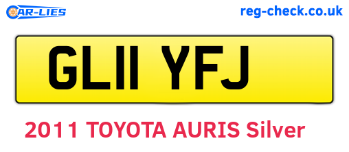 GL11YFJ are the vehicle registration plates.