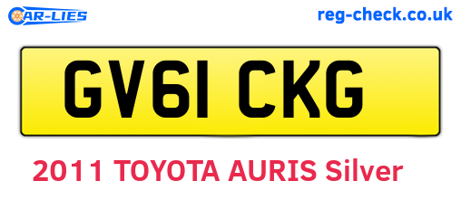 GV61CKG are the vehicle registration plates.