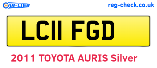 LC11FGD are the vehicle registration plates.