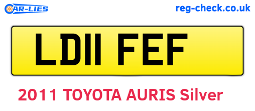 LD11FEF are the vehicle registration plates.