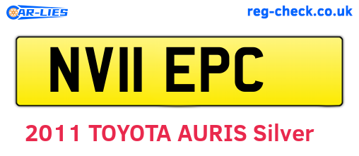 NV11EPC are the vehicle registration plates.