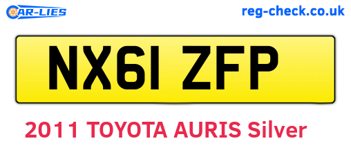 NX61ZFP are the vehicle registration plates.