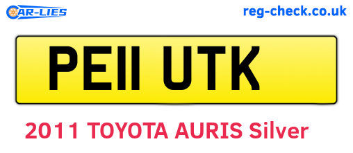 PE11UTK are the vehicle registration plates.