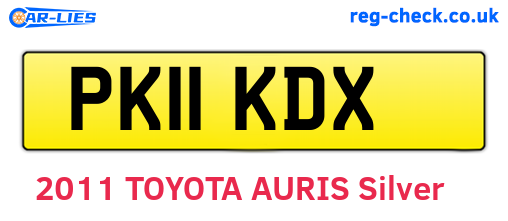 PK11KDX are the vehicle registration plates.