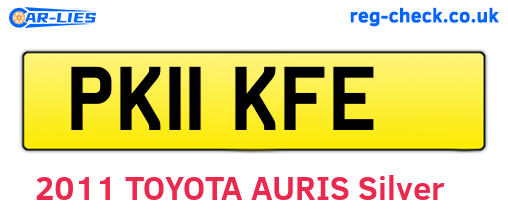 PK11KFE are the vehicle registration plates.
