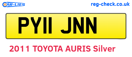 PY11JNN are the vehicle registration plates.