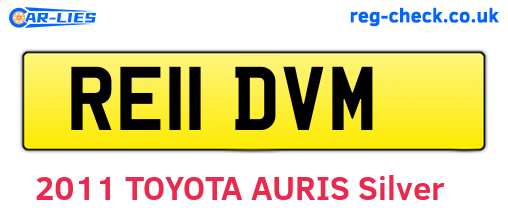 RE11DVM are the vehicle registration plates.