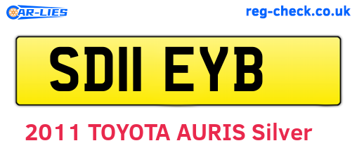 SD11EYB are the vehicle registration plates.
