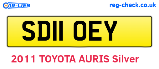 SD11OEY are the vehicle registration plates.