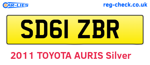 SD61ZBR are the vehicle registration plates.