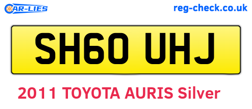 SH60UHJ are the vehicle registration plates.