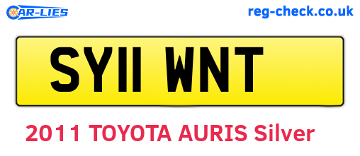 SY11WNT are the vehicle registration plates.