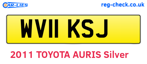 WV11KSJ are the vehicle registration plates.