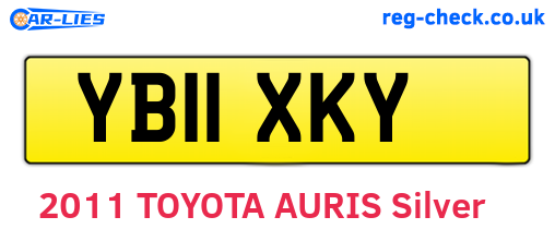 YB11XKY are the vehicle registration plates.