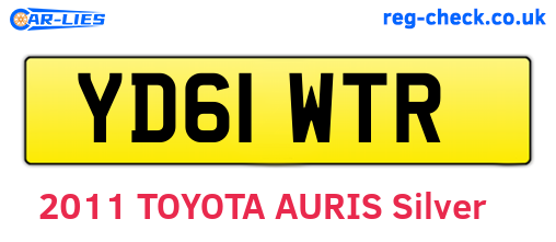 YD61WTR are the vehicle registration plates.