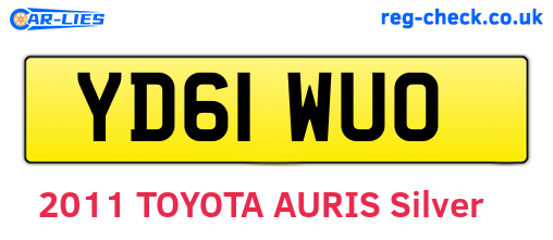 YD61WUO are the vehicle registration plates.