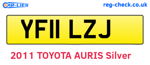 YF11LZJ are the vehicle registration plates.