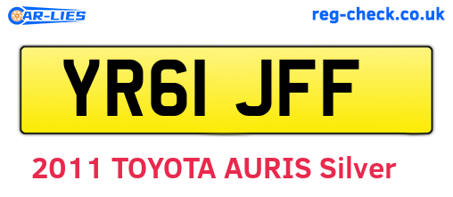 YR61JFF are the vehicle registration plates.