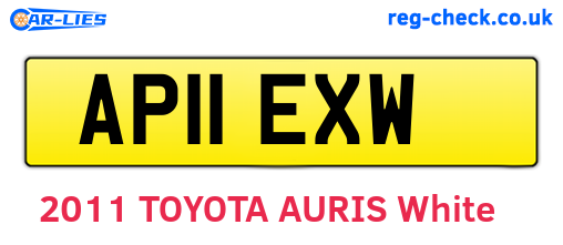 AP11EXW are the vehicle registration plates.