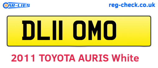 DL11OMO are the vehicle registration plates.