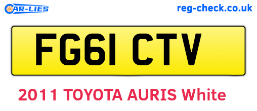 FG61CTV are the vehicle registration plates.