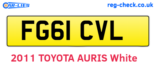 FG61CVL are the vehicle registration plates.