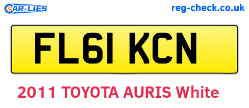 FL61KCN are the vehicle registration plates.
