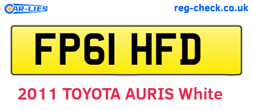 FP61HFD are the vehicle registration plates.