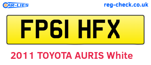 FP61HFX are the vehicle registration plates.