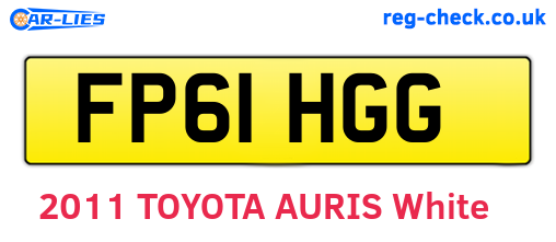 FP61HGG are the vehicle registration plates.