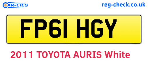 FP61HGY are the vehicle registration plates.