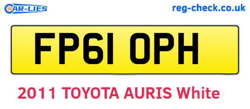 FP61OPH are the vehicle registration plates.