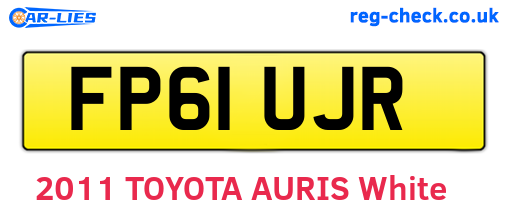 FP61UJR are the vehicle registration plates.