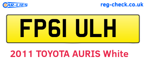 FP61ULH are the vehicle registration plates.