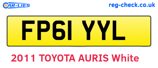 FP61YYL are the vehicle registration plates.