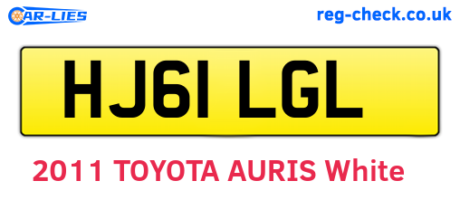 HJ61LGL are the vehicle registration plates.