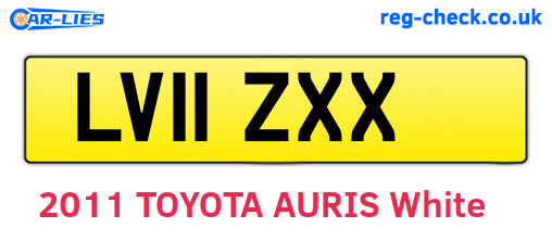 LV11ZXX are the vehicle registration plates.