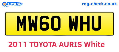 MW60WHU are the vehicle registration plates.