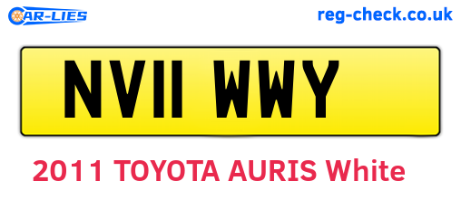 NV11WWY are the vehicle registration plates.