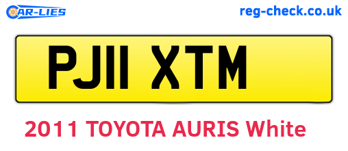 PJ11XTM are the vehicle registration plates.