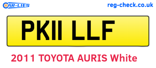 PK11LLF are the vehicle registration plates.