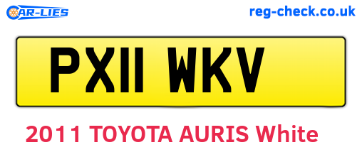 PX11WKV are the vehicle registration plates.