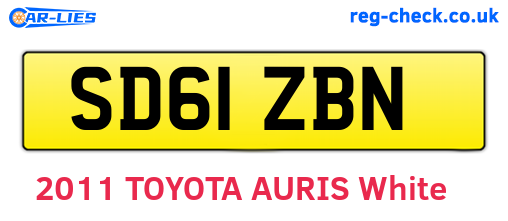 SD61ZBN are the vehicle registration plates.